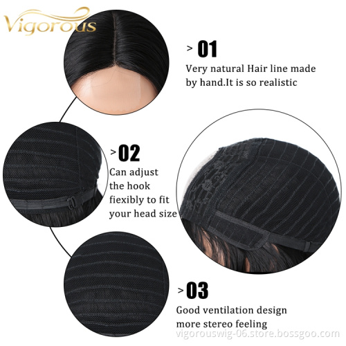Vigorous Futura Hair Colored U Part Heat Friendly For Black Women Highlight Short Curly Wigs Synthetic Lace Front